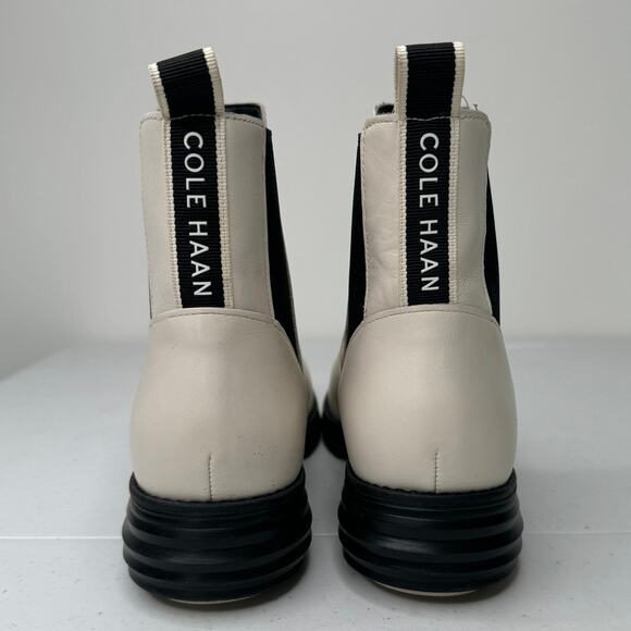 Cole Haan Original Grand White Leather Chelsea Boots, Women's Size 8 - Picture 6 of 10